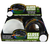 Round Glass Ashtray - 6 Pieces Per Retail Ready Display 22787 SMOKEZILLA