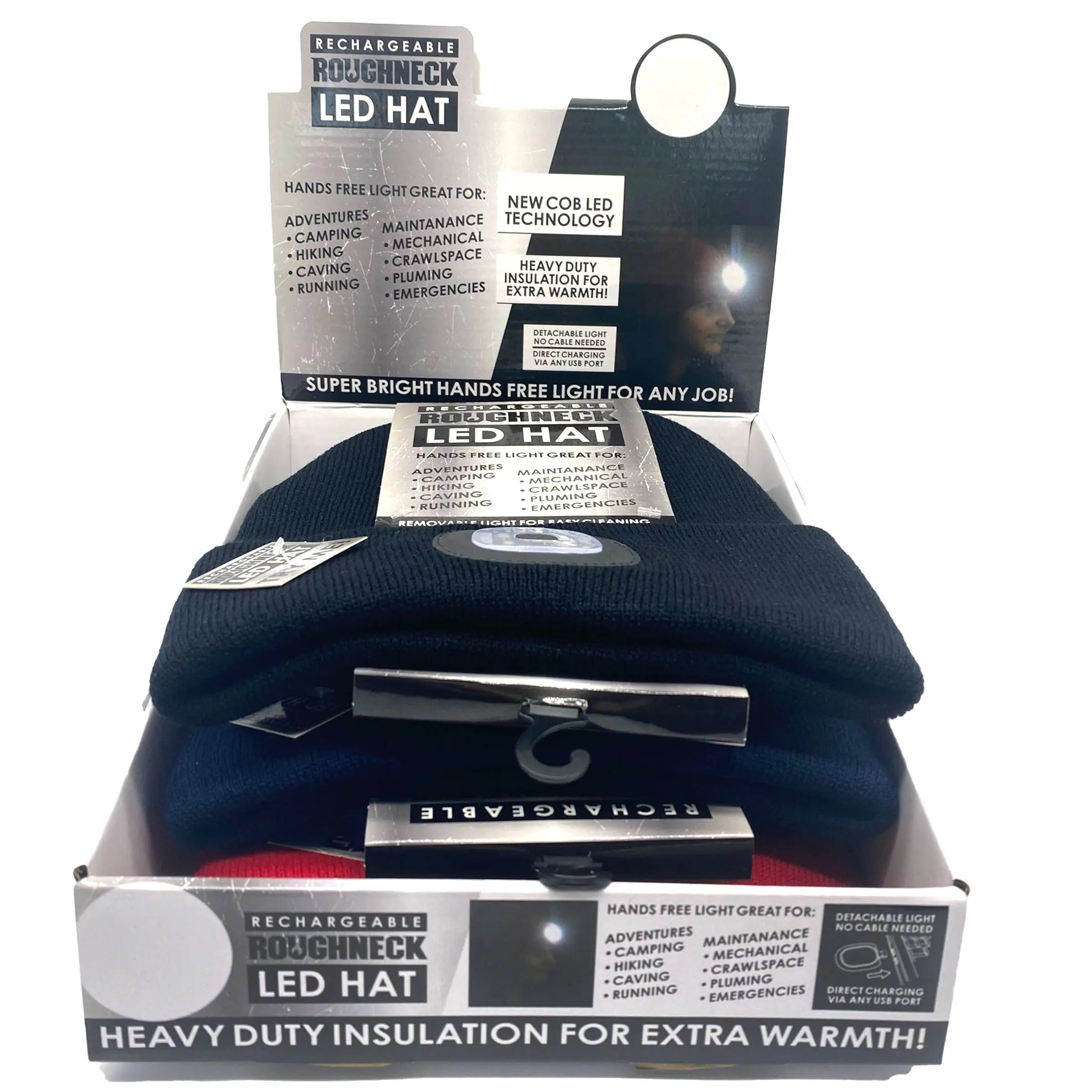 Roughneck LED Light Hat 6 Pieces Per Retail Ready Display 22788 ROUGHNECK