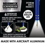 Screwdriver with LED Light - 6 Pieces Per Retail Ready Display  22802 ROUGHNECK