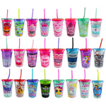 10 oz Kids Cup with Straw and Plush Assortment Floor Display - 36 Pieces Per Retail Ready Display  88364 KIPP BROTHERS
