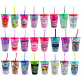 10 oz Kids Cup with Straw and Plush Assortment Floor Display - 36 Pieces Per Retail Ready Display  88364 KIPP BROTHERS