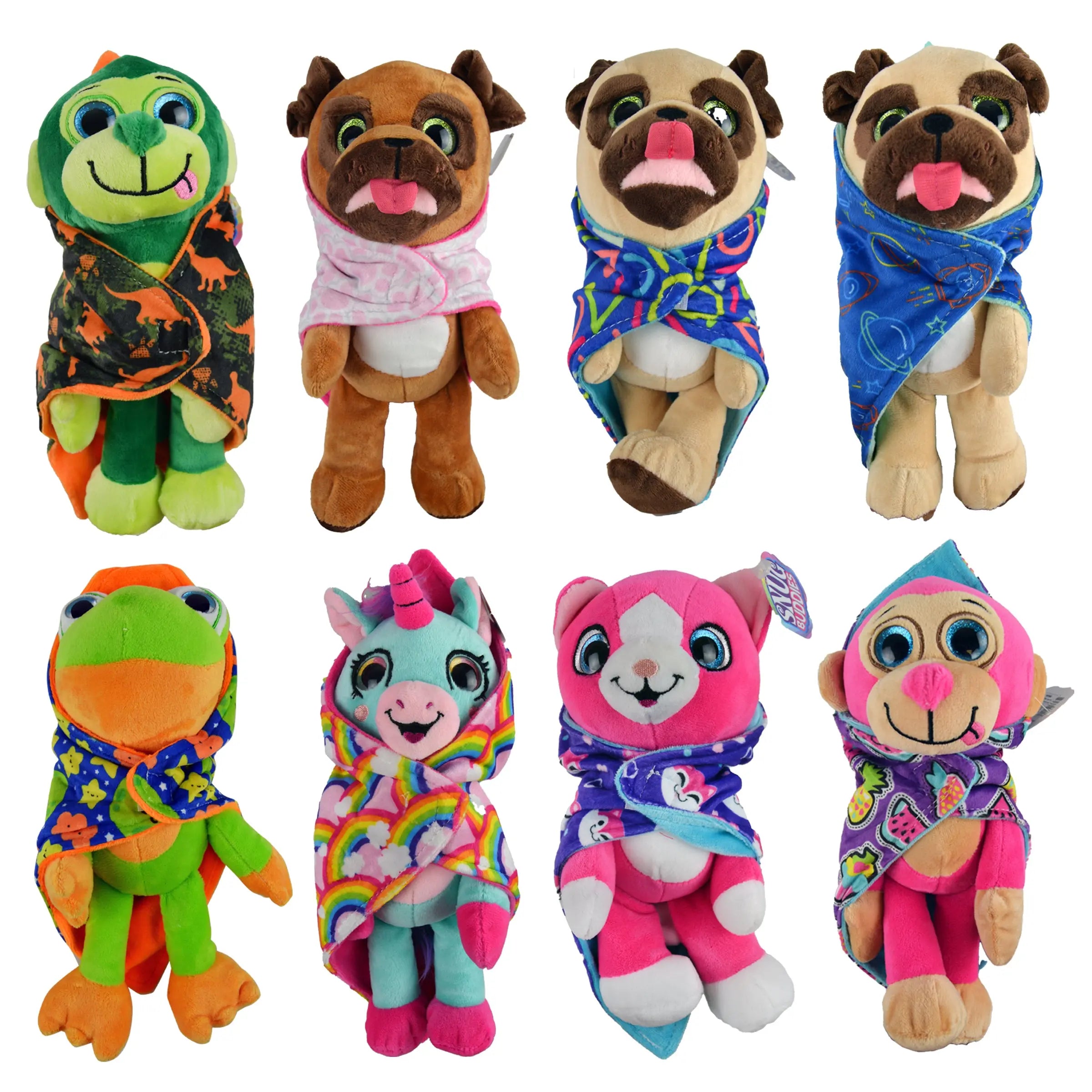 Blanket Plush Assortment Bin Floor Display - 24 Pieces Per Retail Ready Display 88366 KIPP BROTHERS