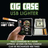 Cigarette Case with USB Coil Lighter - 6 Pieces Per Retail Ready Display 22833 SMOKEZILLA