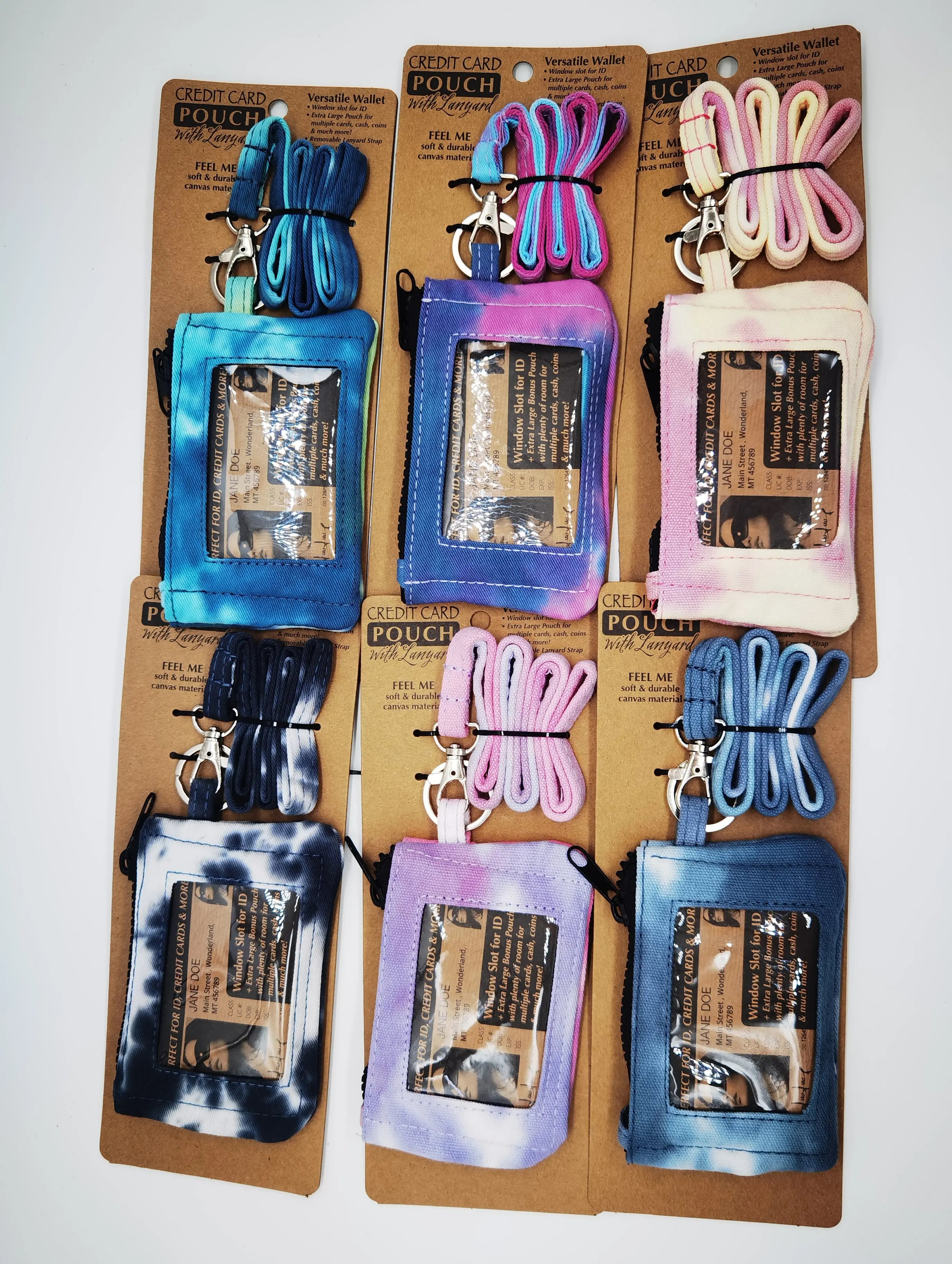 Credit Card Pouch with Lanyard - 6 Pieces Per Retail Ready Display 22835 NOVELTY INC