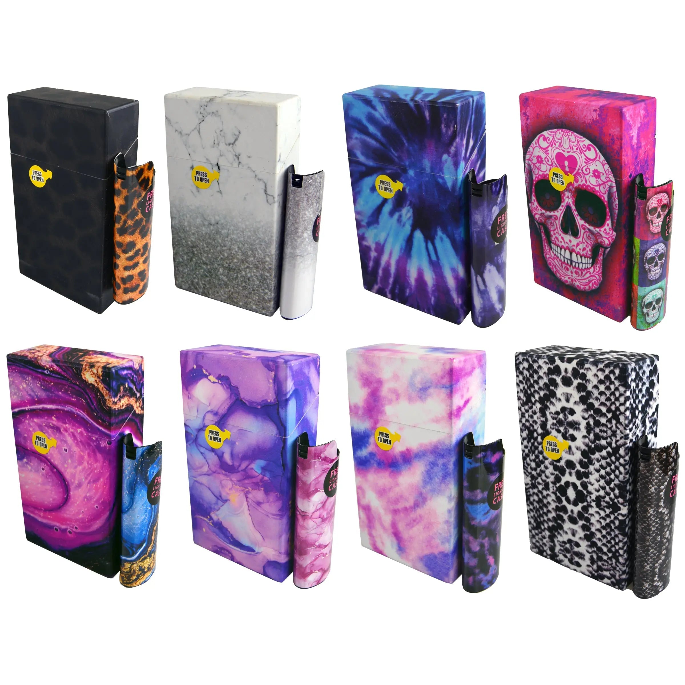 100s Cigarette Storage Case with Lighter Case- 8 Pieces Per Retail Ready Display 22841 SMOKEZILLA