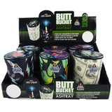 Full Printed Butt Bucket Ashtray with LED Light - 6 Pieces Per Retail Ready Display 22842 SMOKEZILLA