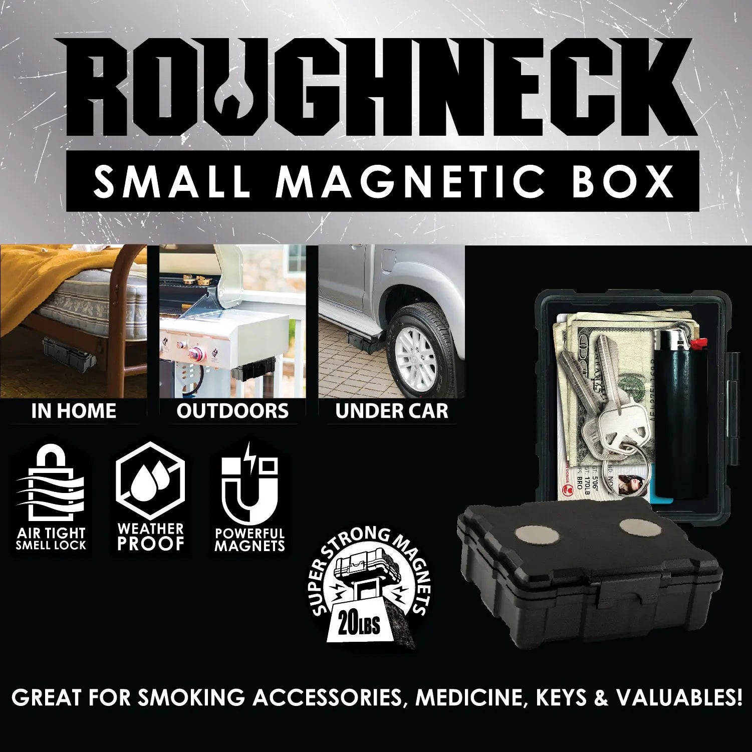 Magnetic Storage Mini Box- 8 Pieces Per Retail Ready Display 22845 ROUGHNECK
