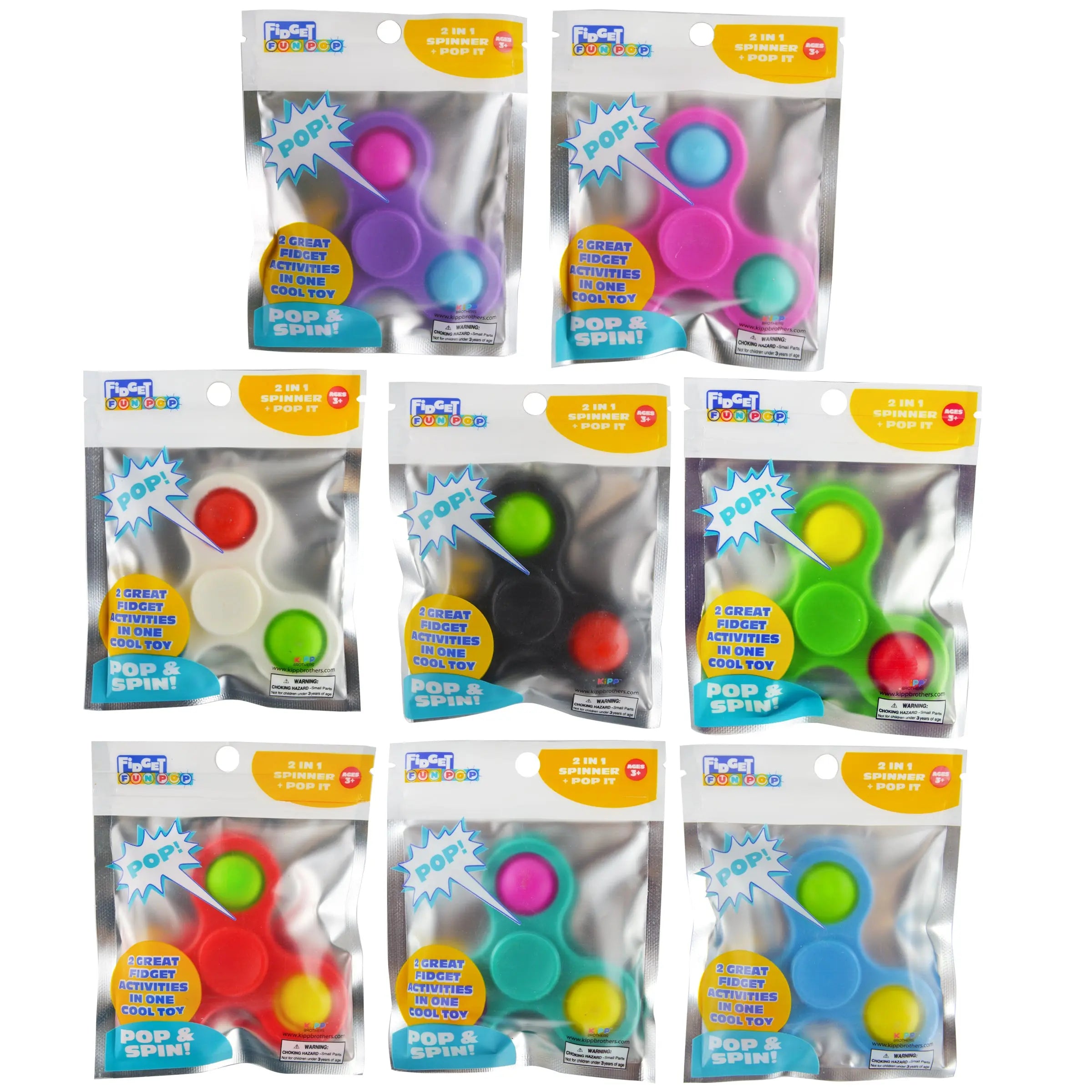 Fidget Pop Spinner Toy - 24 Pieces Per Retail Ready Display 22846 KIPP BROTHERS