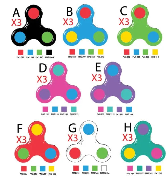 Fidget Pop Spinner Toy - 24 Pieces Per Retail Ready Display 22846 KIPP BROTHERS