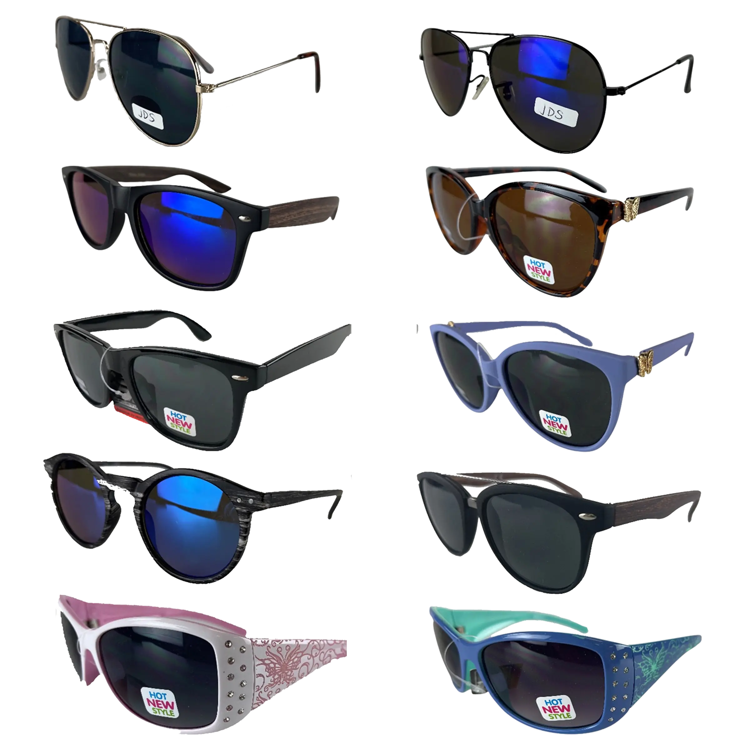 Sunglasses Sport Rayz Assortment Floor Display - 48 Pieces Per Retail Ready Display 88272 DRIVER'S EDGE