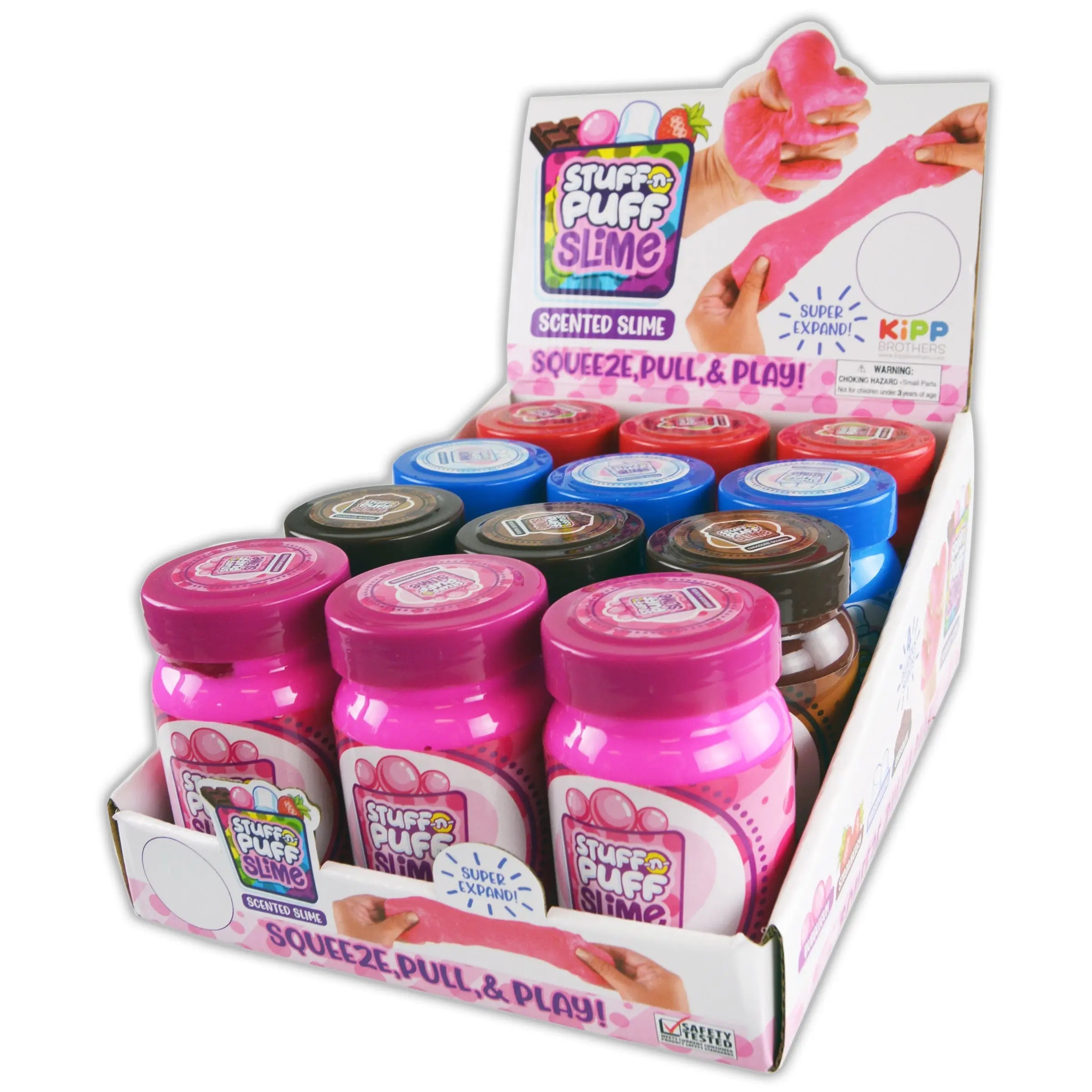 Stuff-N-Puff Scented Slime - 12 Pieces Per Retail Ready Display 22897 KIPP BROTHERS