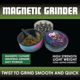 Metal and Plastic Magnetic Grinder - 12 Pieces Per Retail Ready Display 22923 SMOKEZILLA