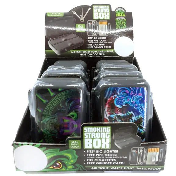 Smoking Strong Box with Tools - 8 Pieces Per Retail Ready Display 22924 SMOKEZILLA