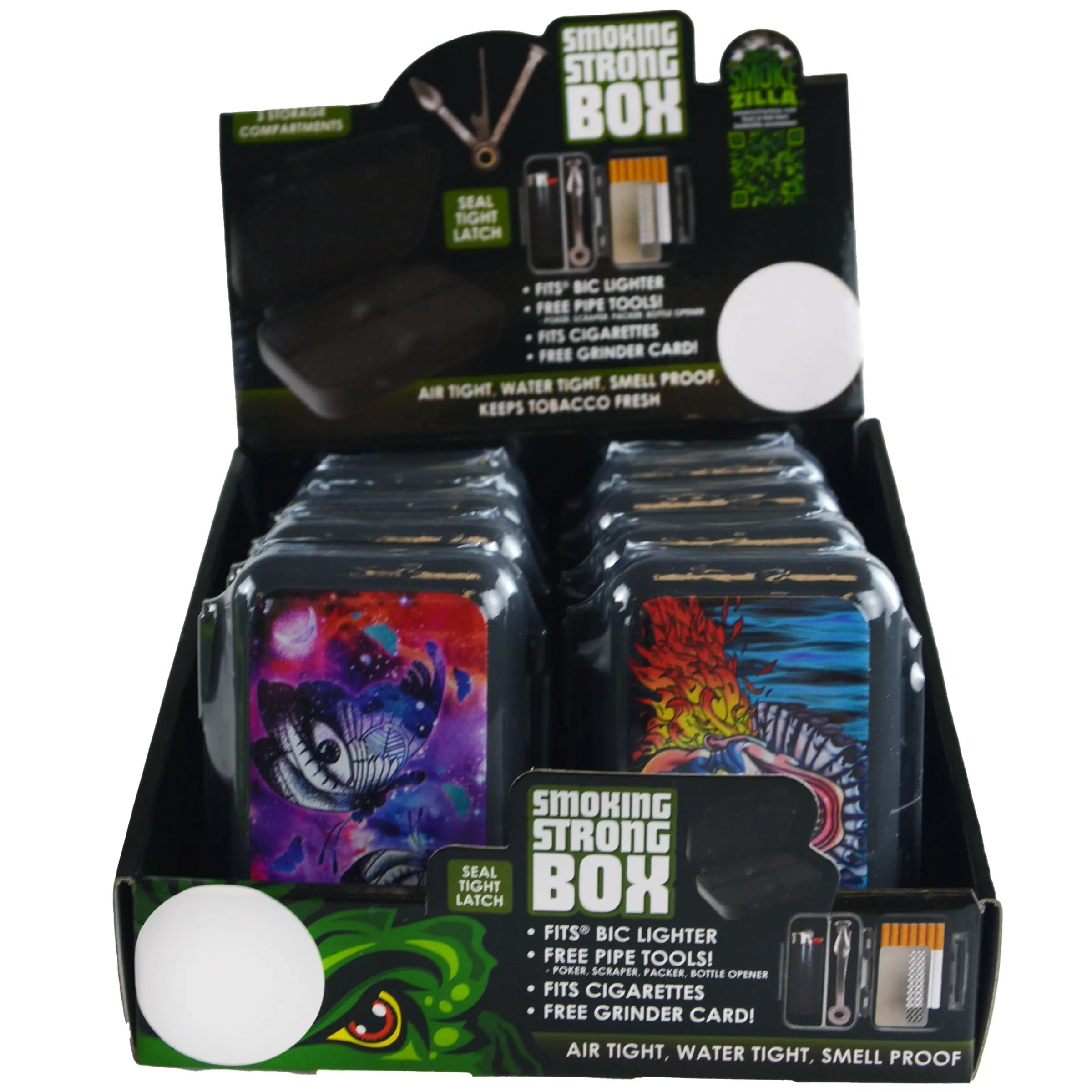 Smoking Strong Box with Tools - 8 Pieces Per Retail Ready Display 22924 SMOKEZILLA