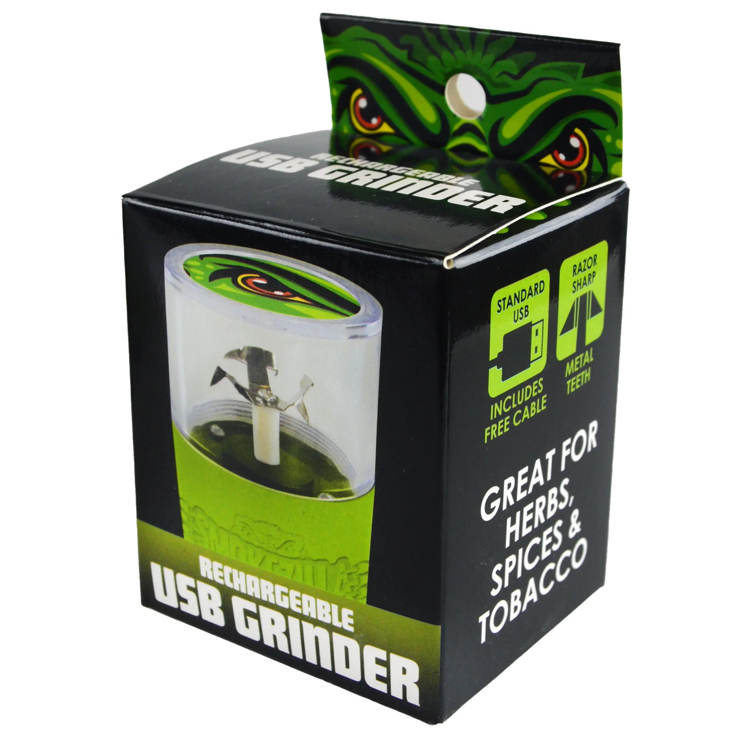 Plastic 5 Piece USB Grinder - 6 Pieces Per Retail Ready Display 22928 SMOKEZILLA