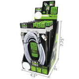 Charging Cable USB 3 in 1 Multi-Head USB-C / Micro USB / Lightning 10FT - 6 Pieces Per Retail Ready Display 23006 GADGET GEAR