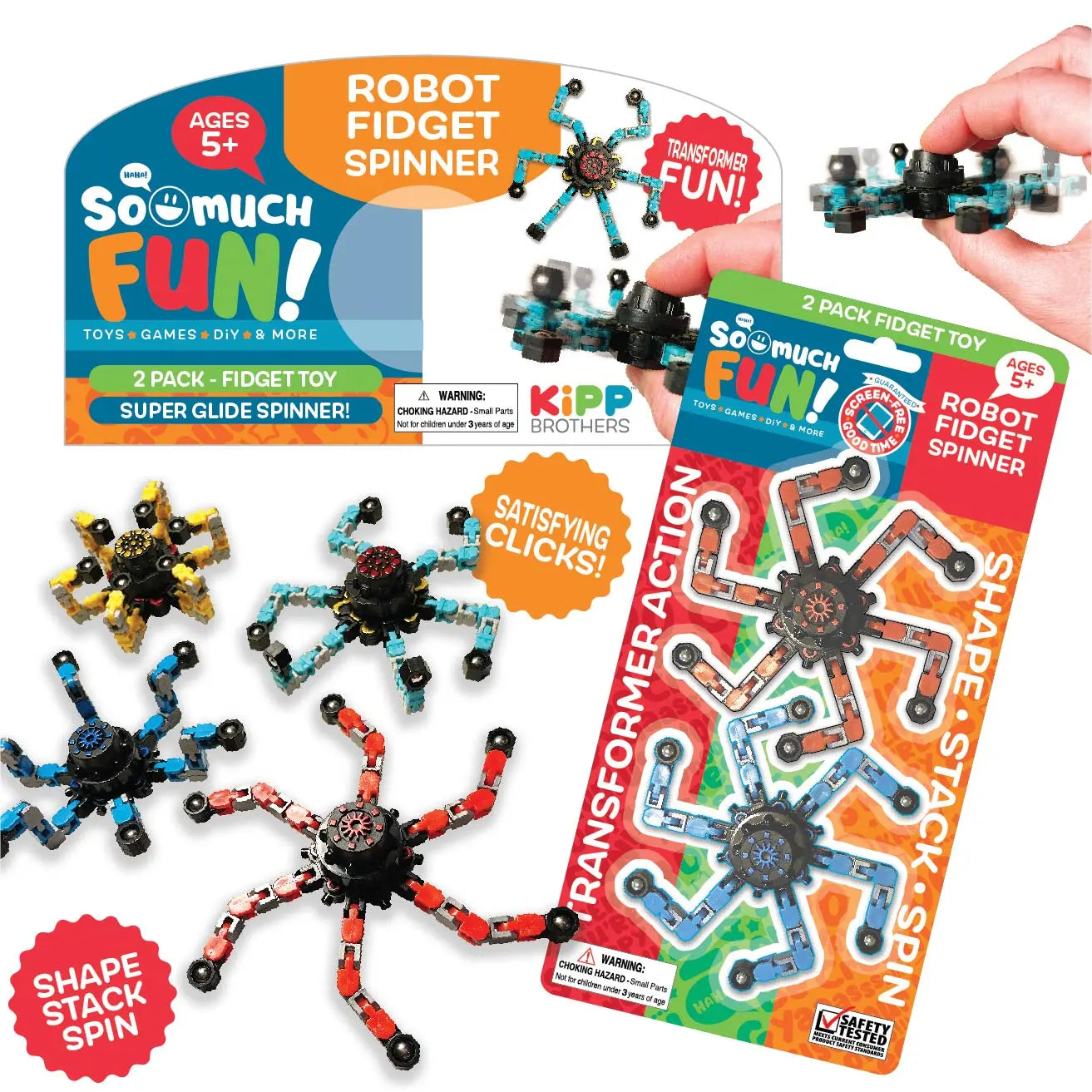 Micro Robot Spinner 2 Pack 12 Pieces Per Retail Ready Display 23023 KIPP BROTHERS