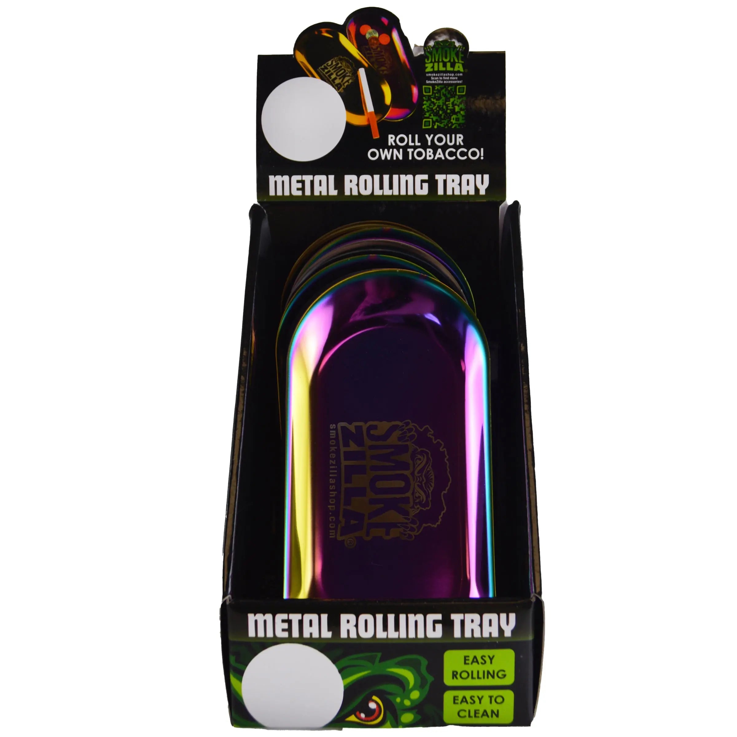 Metal Skateboard Rolling Tray - 6 Pieces Per Retail Ready Display 23027 SMOKEZILLA