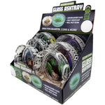 Glow in The Dark Glass Ashtray - 6 Pieces Per Retail Ready Display 23032 SMOKEZILLA