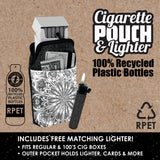 rPET Cigarette Pouch with Matching Lighter - 8 Pieces Per Retail Ready Display 23049