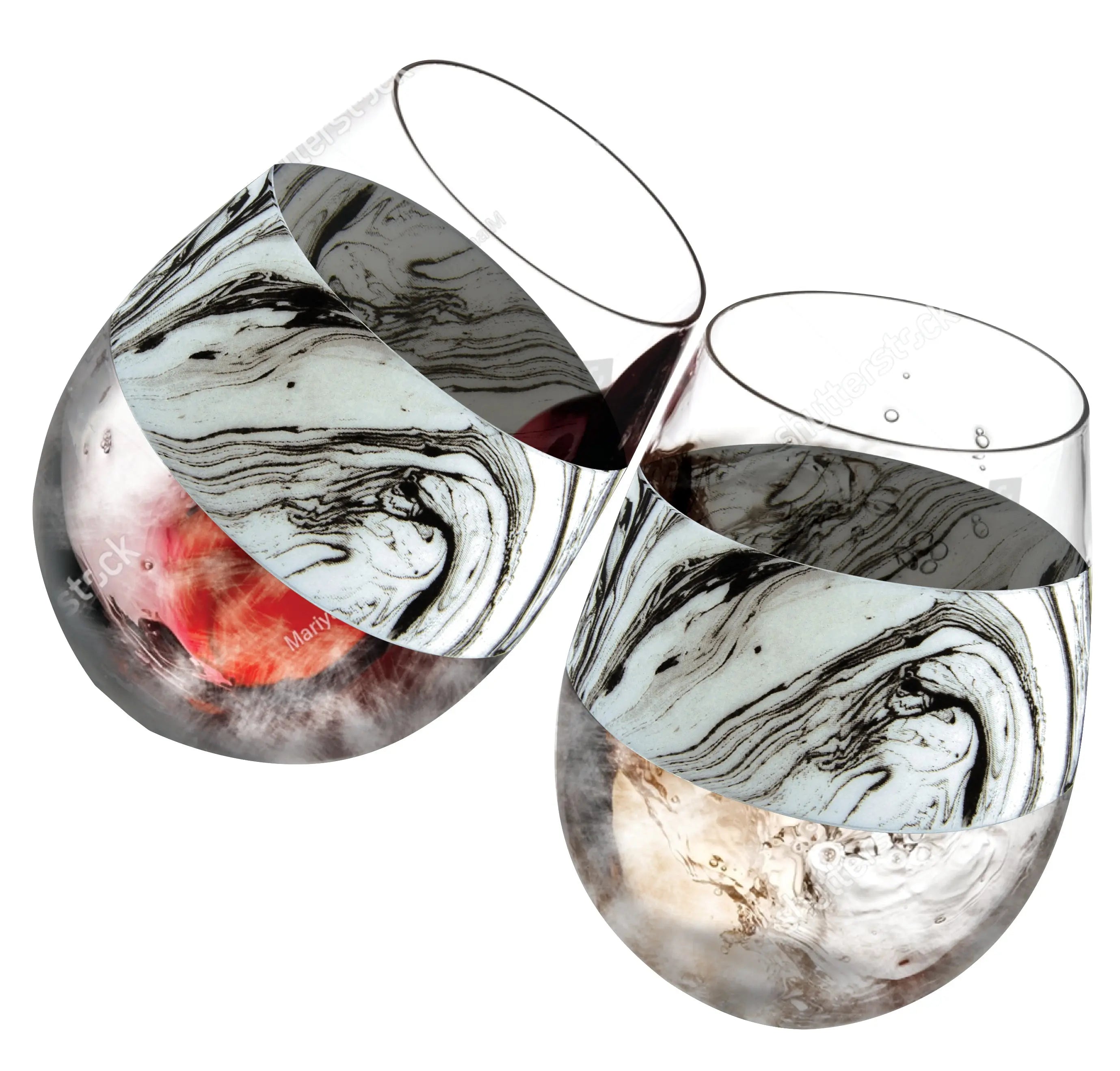 8.5 oz Insulated Freezer Gel Wine Cup - 6 Pieces Per Retail Ready Display 23060 ROUGHNECK