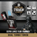 Patriotic Tac Gear Dual Torch Lighter- 15 Pieces Per Retail Ready Display 23087 TAC GEAR