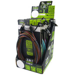 Charging Cable USB 3 in 1 Multi-Head USB-C / Micro USB / Lightning 10FT - 6 Pieces Per Retail Ready Display 23100B GADGET GEAR