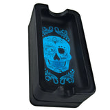 Black Glass Ashtray with LED Light-Up Design - 6 Pieces Per Retail Ready Display 23104 SMOKEZILLA