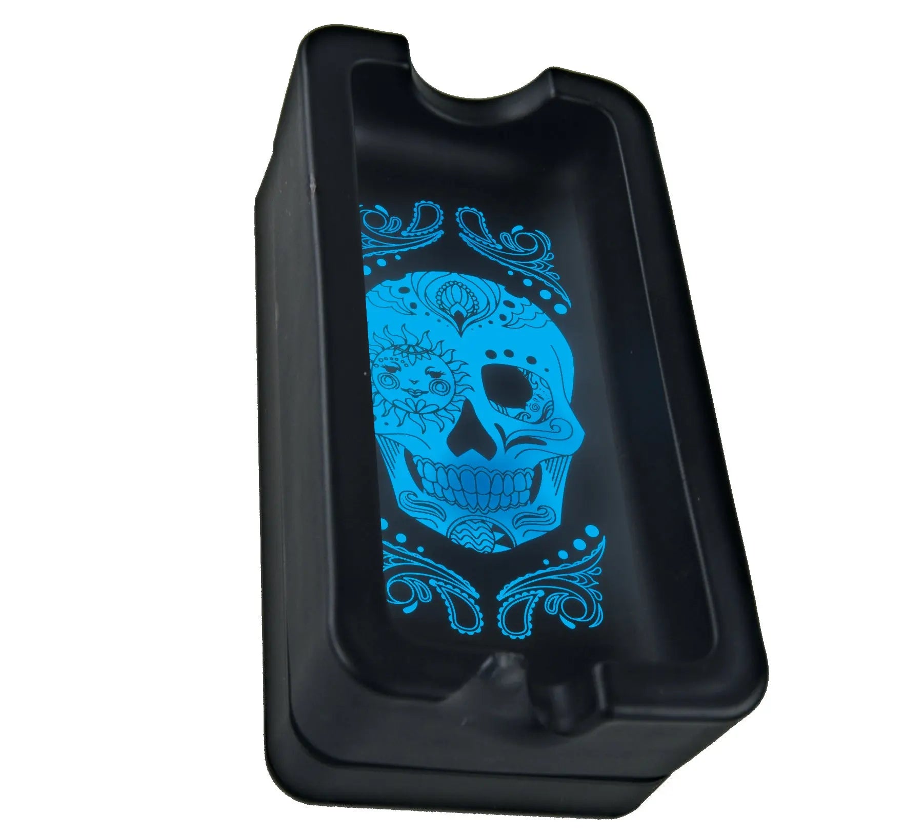Black Glass Ashtray with LED Light-Up Design - 6 Pieces Per Retail Ready Display 23104 SMOKEZILLA