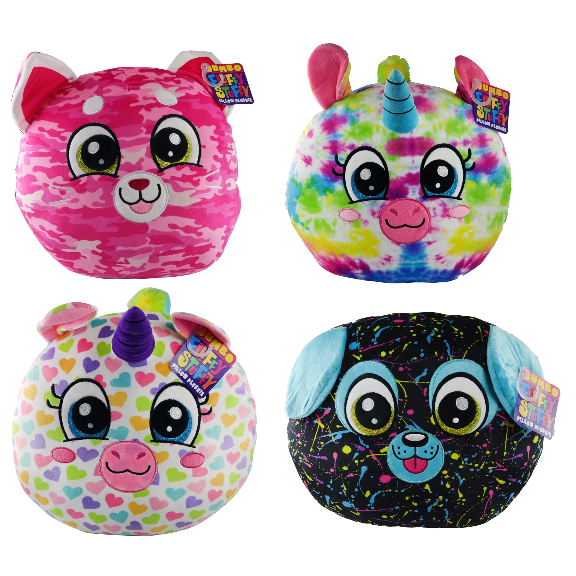 Fluffy Stuffy Jumbo Plushies 4 Pieces Per Pack 23111 KIPP BROTHERS