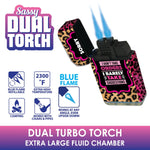 Sassy Dual Torch Lighter - 15 Pieces Per Retail Ready Display 23117 SMOKEZILLA