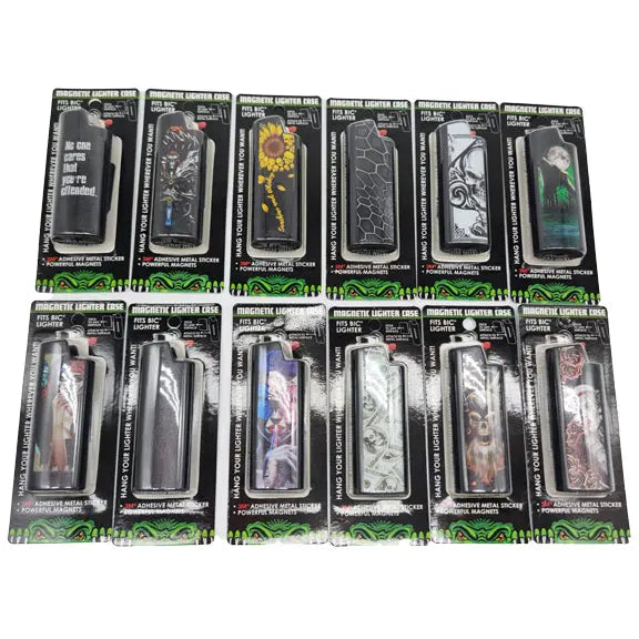 Metal Magnetic Lighter Case - 12 Pieces Per Retail Ready Display 23153 SMOKEZILLA