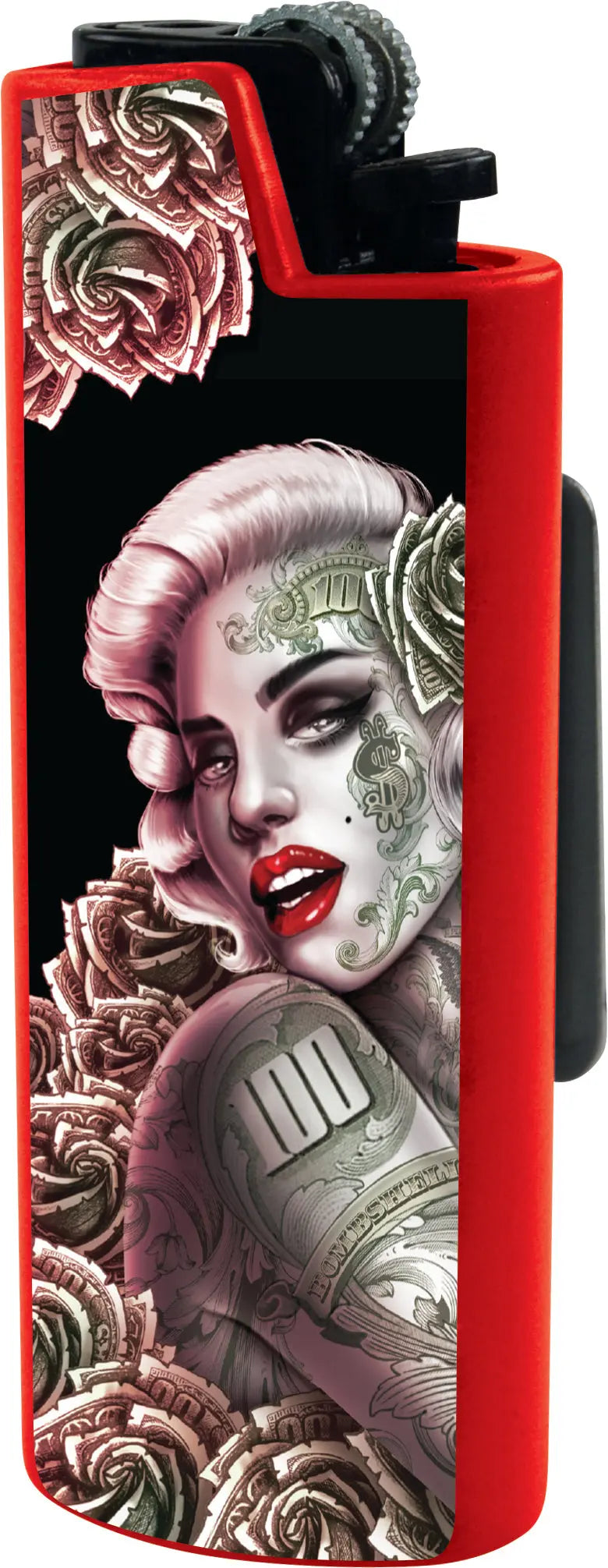 Metal Magnetic Lighter Case - 12 Pieces Per Retail Ready Display 23153 SMOKEZILLA