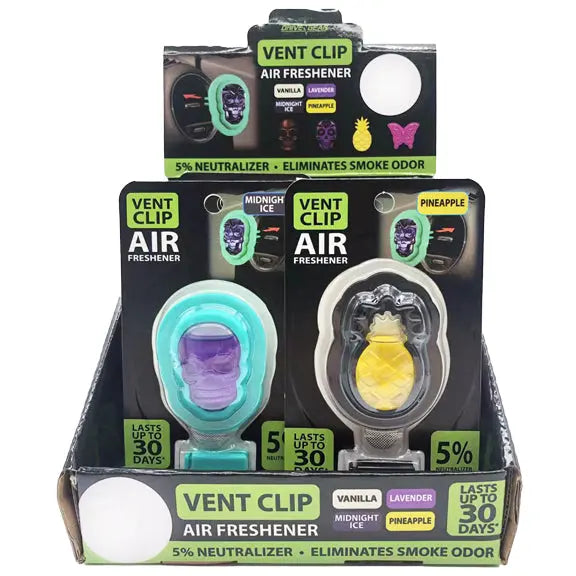Air Freshener with Vent Clip - 12 Pieces Per Retail Ready Display 23160 GADGET GEAR