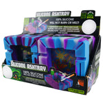 Silicone Ashtray with Assorted Glass Design Bottom - 6 Pieces Per Retail Ready Display 23163 SMOKEZILLA