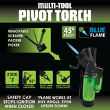Pivot Flip Torch Lighter with Tools - 12 Pieces Per Retail Ready Display 23171 SMOKEZILLA