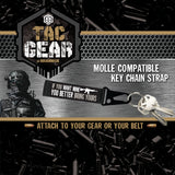 Patriotic MOLLE Strap Key Chain with Heavy Duty Clip - 6 Pieces Per Retail Ready Display 23189
