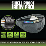 Smell Proof Fanny Pack Hip Sack with Zipper - 6 Pieces Per Retail Ready Display 23190 SMOKEZILLA