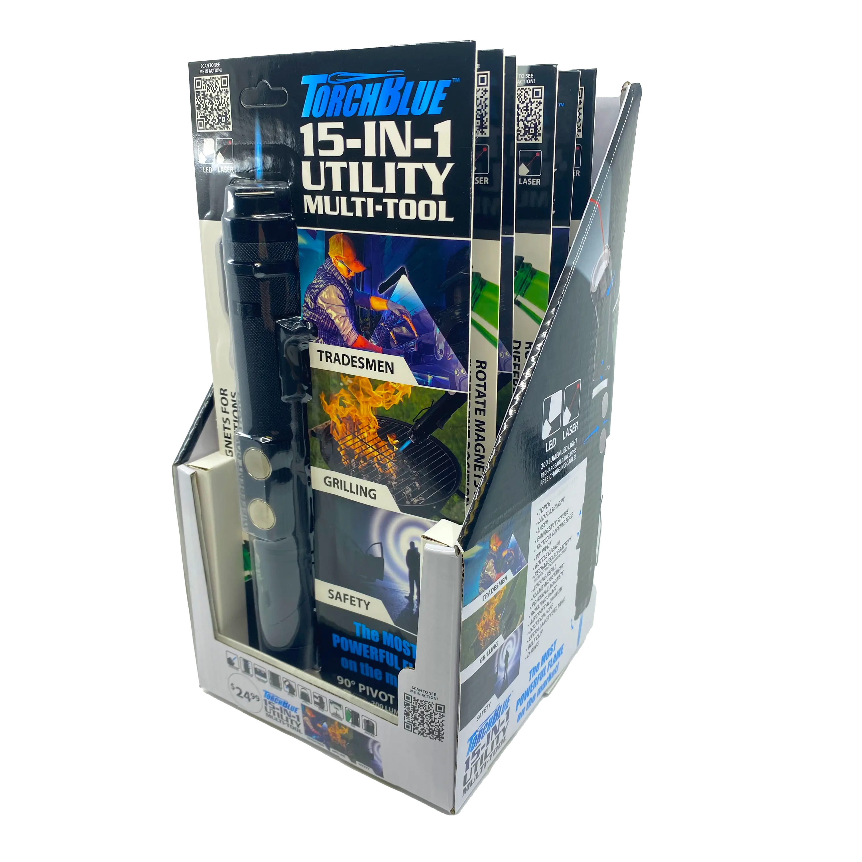 Grilling Center Assortment Floor Display - 71 Pieces Per Retail Ready Display 88403 TORCH BLUE