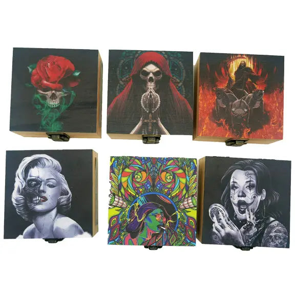 Wood Storage Box with Metal Latch - 6 Pieces Per Retail Ready Display 23224 SMOKEZILLA