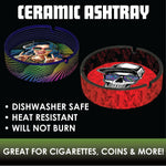 Ceramic Ashtray with Assorted Designs - 6 Pieces Per Retail Ready Display 23226 SMOKEZILLA