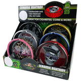 Ceramic Ashtray with Assorted Designs - 6 Pieces Per Retail Ready Display 23226 SMOKEZILLA