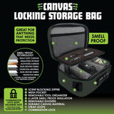 Smell Proof Canvas Lock Bag with Tool Organizer - 4 Pieces Per Retail Ready Display 23232 SMOKEZILLA