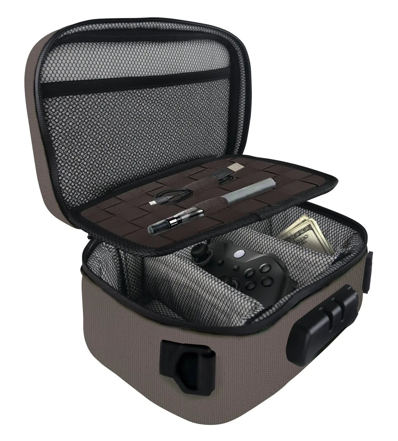 Smell Proof Canvas Lock Bag with Tool Organizer - 4 Pieces Per Retail Ready Display 23232 SMOKEZILLA