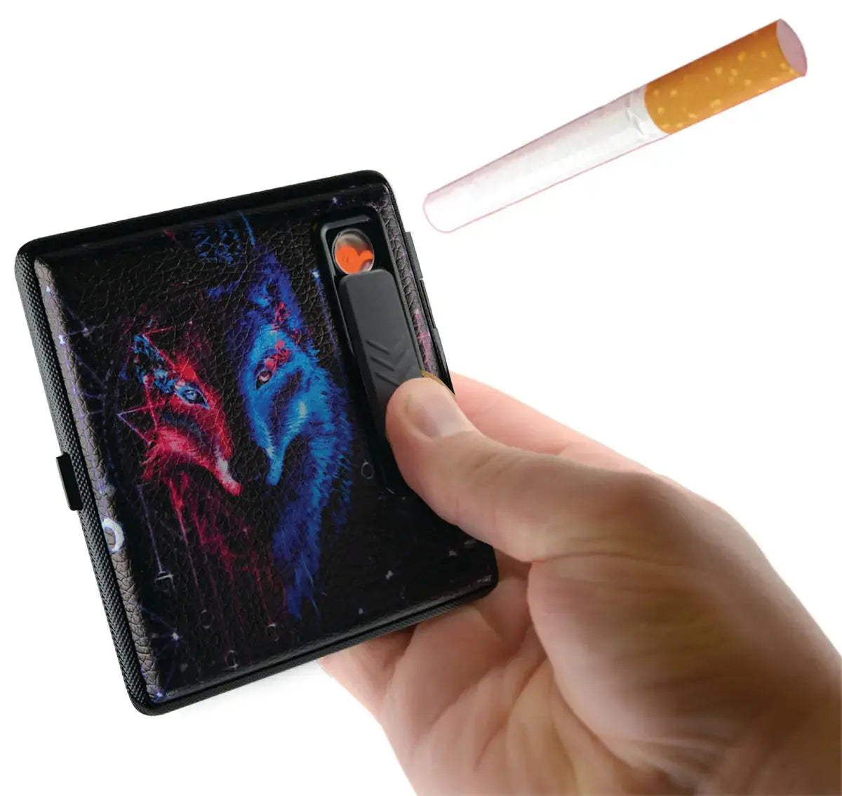 Cigarette Case with USB Coil Lighter - 8 Pieces Per Retail Ready Display 41334 SMOKEZILLA