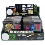 Cigarette Case with USB Coil Lighter - 8 Pieces Per Retail Ready Display 23235 SMOKEZILLA