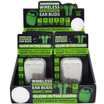 Wireless Earbuds Glow in The Dark with Case - 6 Pieces Per Retail Ready Display 23250 GADGET GEAR