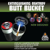 Printed Lid Butt Bucket Ashtray with LED Light - 6 Pieces Per Retail Ready Display 23252 SMOKEZILLA