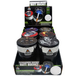 Printed Lid Butt Bucket Ashtray with LED Light - 6 Pieces Per Retail Ready Display 23252 SMOKEZILLA
