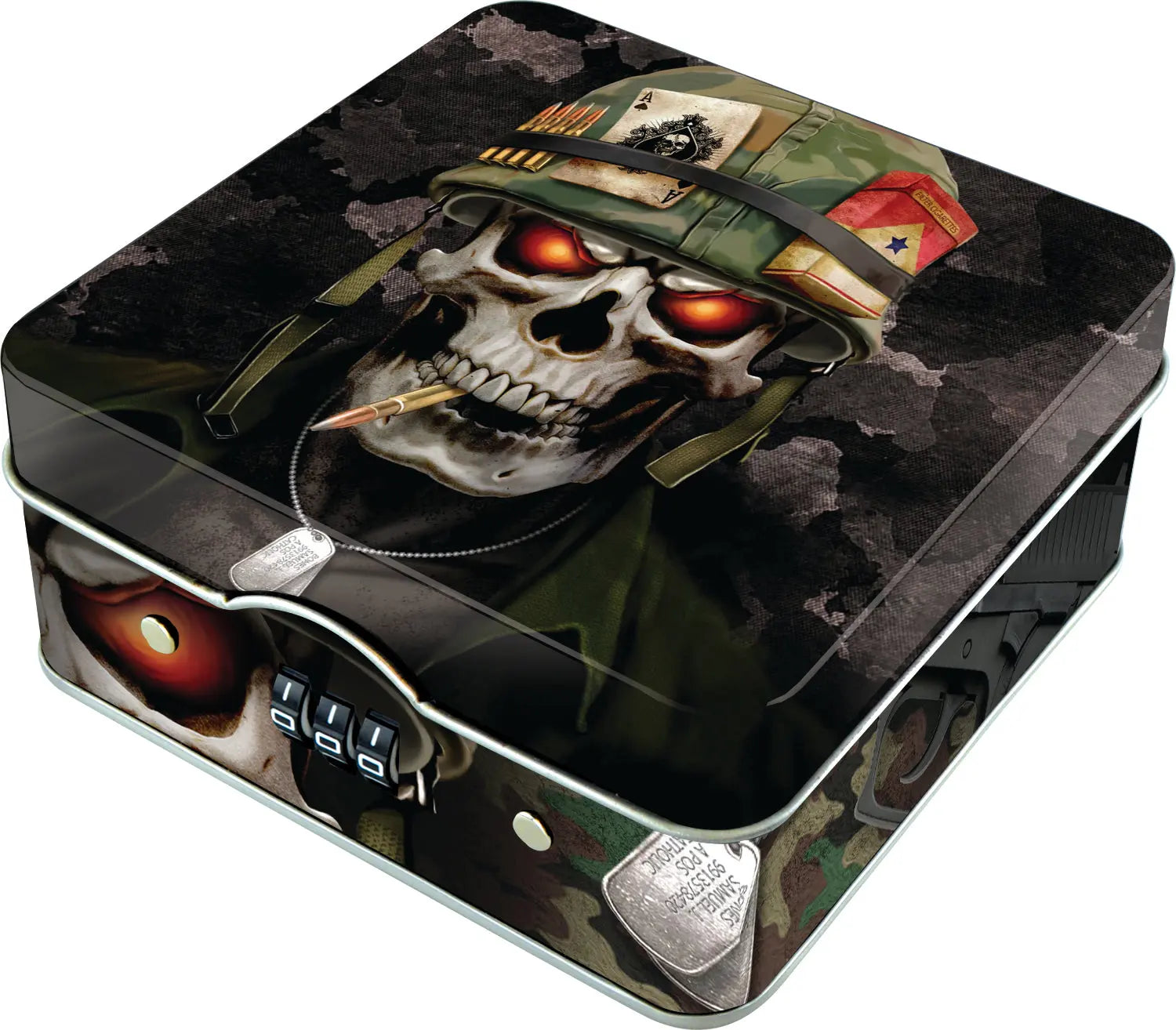 Metal Locking Storage Box with Roll Tray - 6 Pieces Per Retail Ready Display 23254 SMOKEZILLA